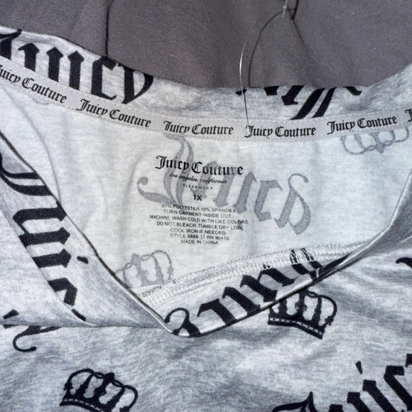 Juicy Couture Gray juicy crown Logo sleep shirt / dress / gown . Size 1X NWT!! - Picture 4 of 8